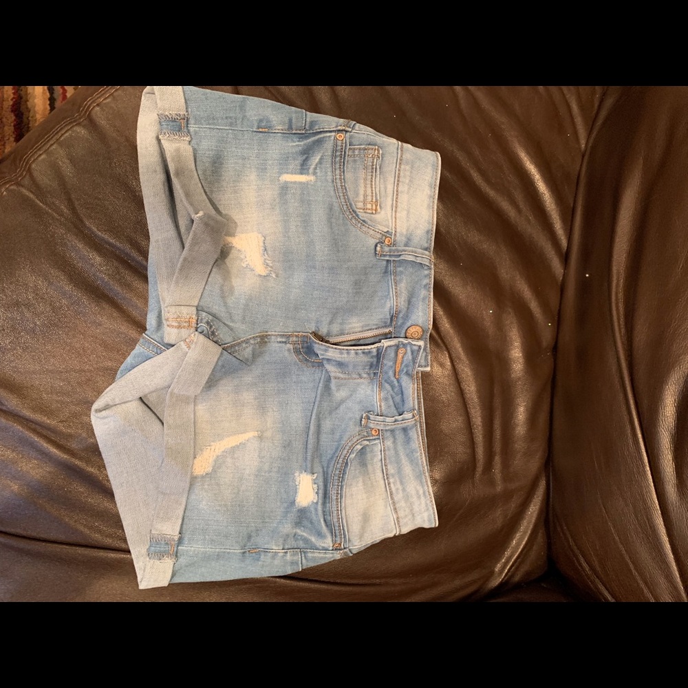 Wax Jean Denim Shorts